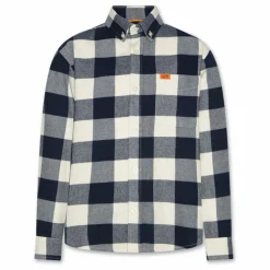 Chemise Frank Jin Carreaux | Bleu marine