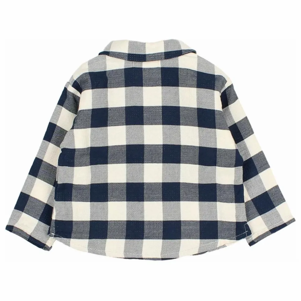 Chemise Gingham Carreaux Bébé | Bleu marine