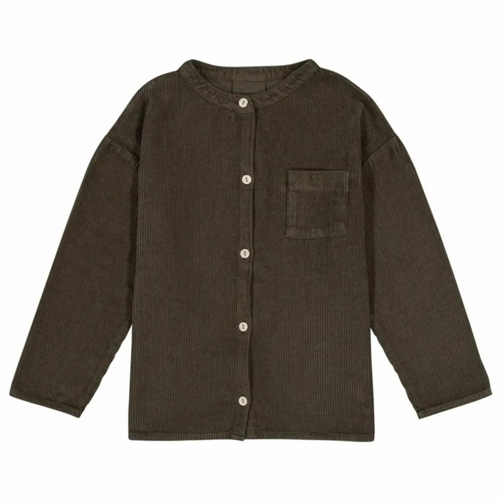 Chemise Jim Velours Côtelé Coton Bio | Taupe