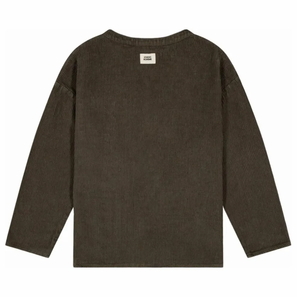Chemise Jim Velours Côtelé Coton Bio | Taupe