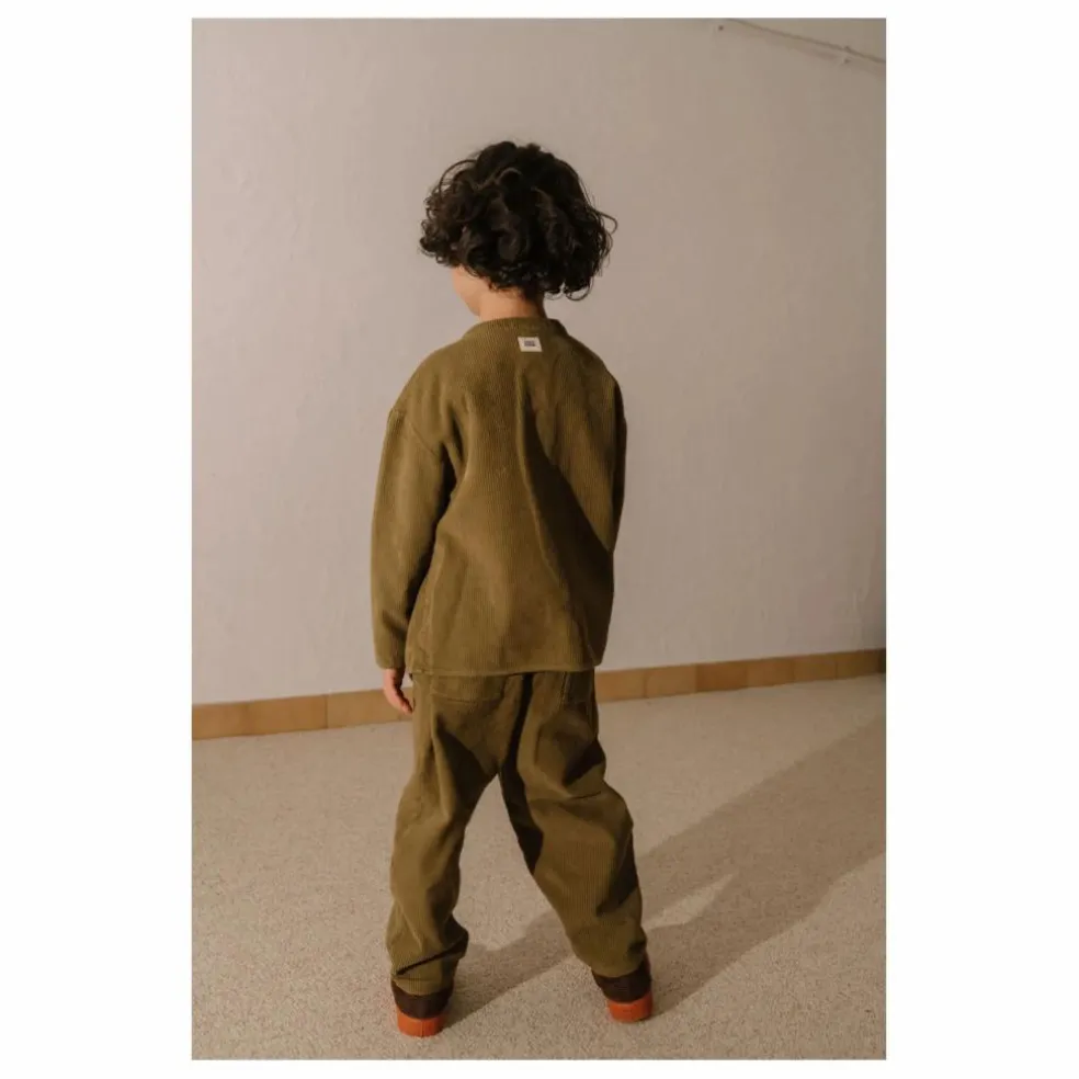 Chemise Jim Velours Côtelé Coton Bio | Vert kaki