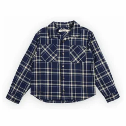 Chemise John Carreaux Coton Bio | Bleu marine