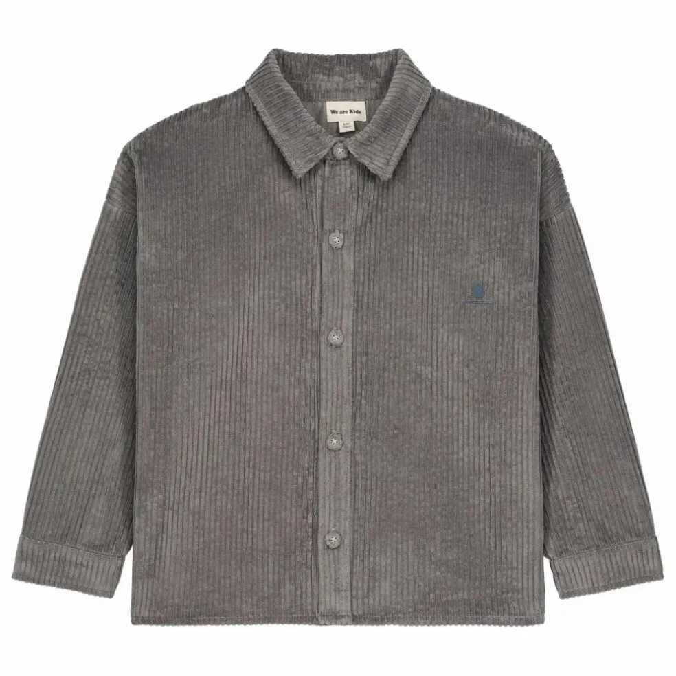 Chemise Johnny Velours Côtelé | Gris