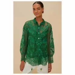 Chemise Landscape Guipure | Vert