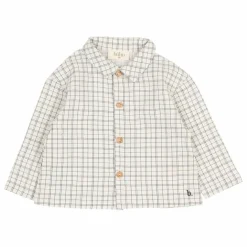 Chemise Mini Check Coton Bio | Ecru