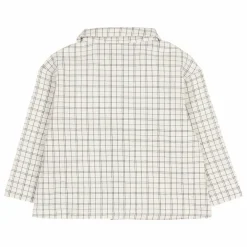 Chemise Mini Check Coton Bio | Ecru