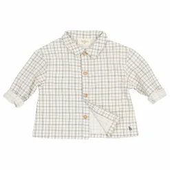 Chemise Mini Check Coton Bio | Ecru
