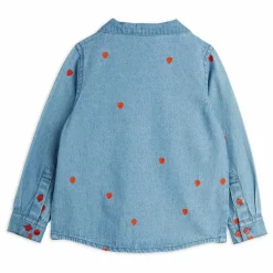 Chemise Mini Cœurs Coton Bio | Denim