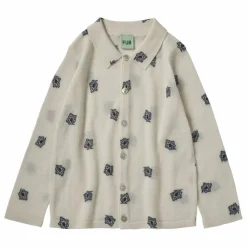 Chemise Paisley Maille Extra Fine Laine Mérinos | Ecru