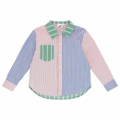 Chemise Patchwork Rayée | Rose
