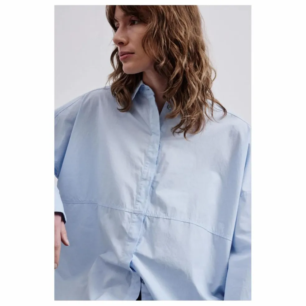 Chemise Popeline de Coton | Bleu ciel
