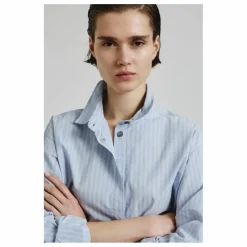 Chemise Rayée Popeline de Coton | Bleu