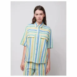 Chemise Rayures Coton Bio et Recyclé - Collection Femme | Bleu