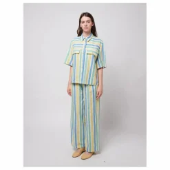 Chemise Rayures Coton Bio et Recyclé - Collection Femme | Bleu