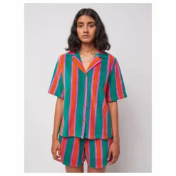 Chemise Rayures Eponge Coton Bio - Collection Femme | Vert