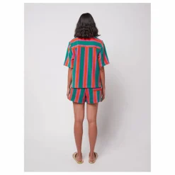 Chemise Rayures Eponge Coton Bio - Collection Femme | Vert