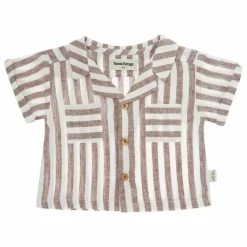 Chemise Rayures Lin | Marron