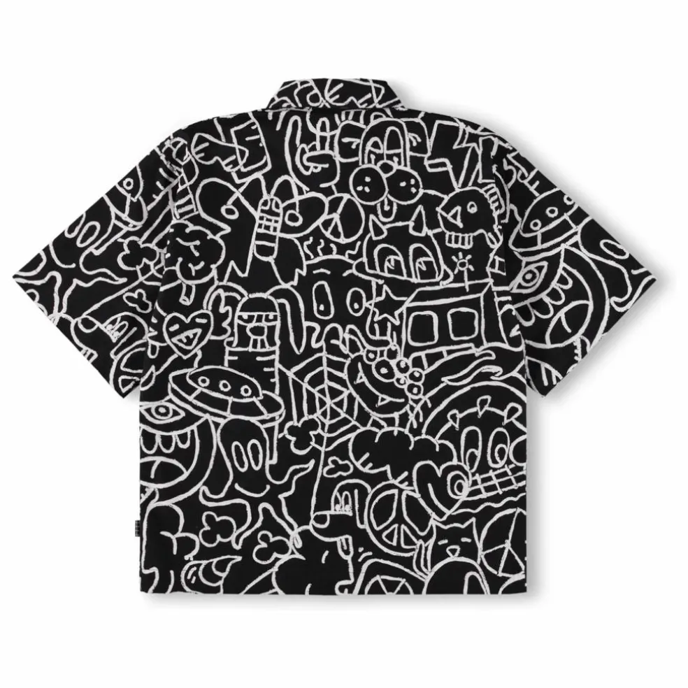 Chemise Richie Doodles Coton Bio | Noir
