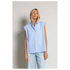 Chemise Sans Manches Laura Rayée | Bleu Clair