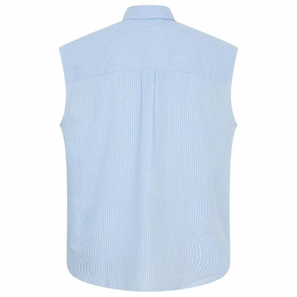 Chemise Sans Manches Laura Rayée | Bleu Clair