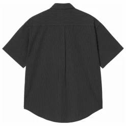 Chemise Toland Rayée Seersucker | Noir