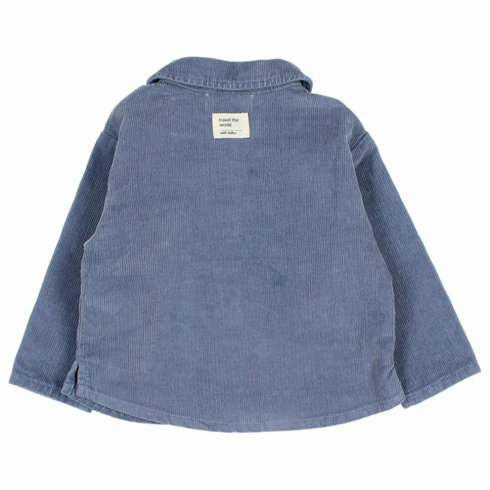 Chemise Velours Côtelé Coton Bio | Bleu gris