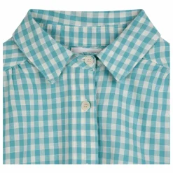 Chemise Vichy Seersucker - Collection Femme | Bleu turquoise