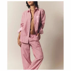 Chemise Violette Rayée x Léa Meylan | Rose