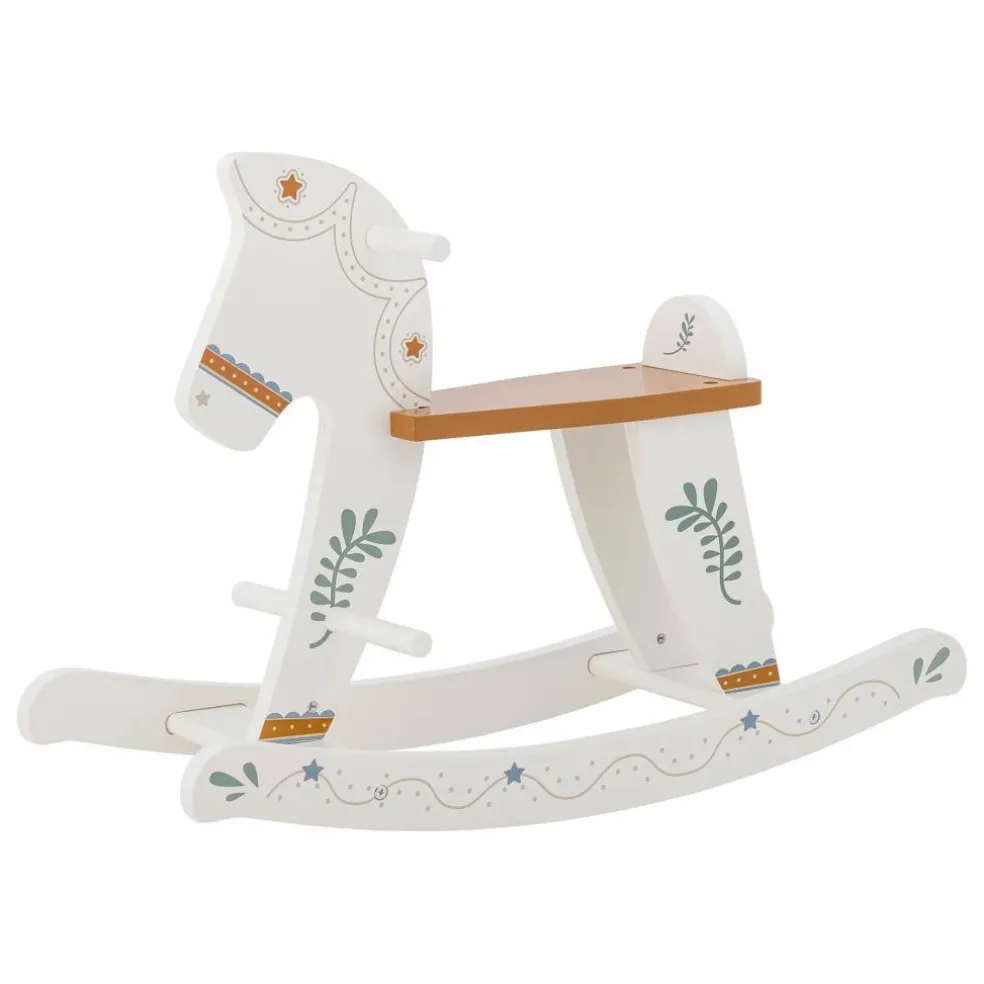 Cheval à bascule Ruddy | Blanc