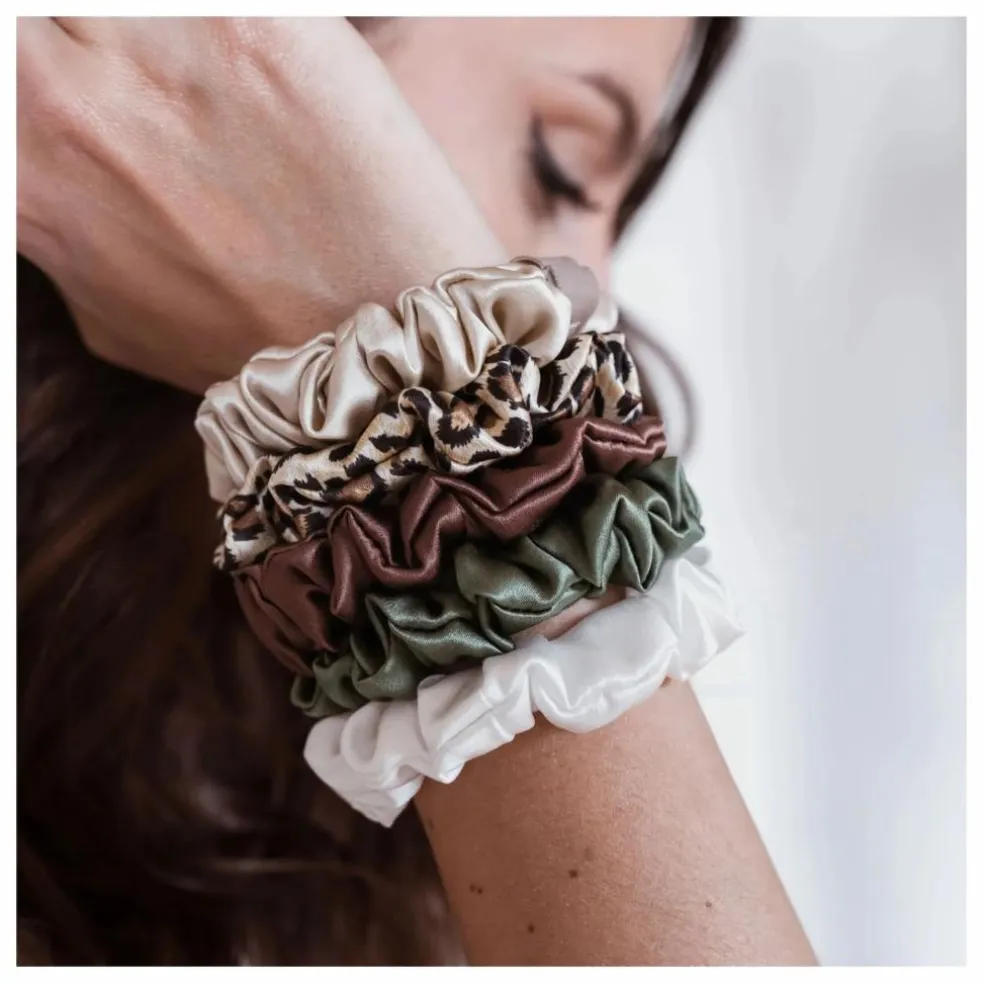 Chouchous en soie - Lot de 5 | Vert