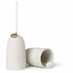 Cloches de Noël en céramique - Set de 2 | Blanc