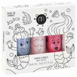 Coffret 3 vernis Mermaid - Merlin, Polly et Sissi