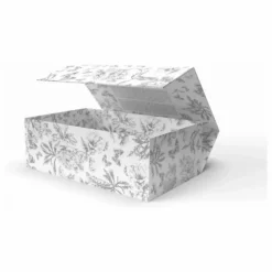 Coffret biberon en silicone médical et doudou lange Augustin le lapin Toile de Jouy - Elhée x Tartine et Chocolat | Gris