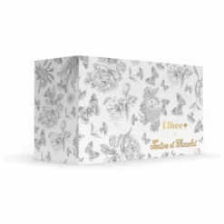 Coffret biberon en silicone médical et doudou lange Augustin le lapin Toile de Jouy - Elhée x Tartine et Chocolat | Gris