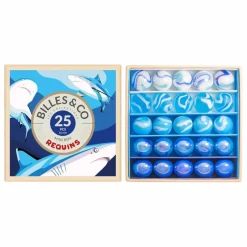 Coffret de 25 billes Requins | Bleu