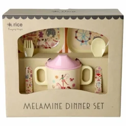 Coffret de repas en mélamine Fun Fair | Rose