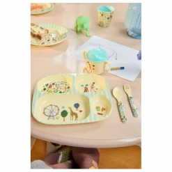 Coffret de repas en mélamine Fun Fair | Bleu Clair