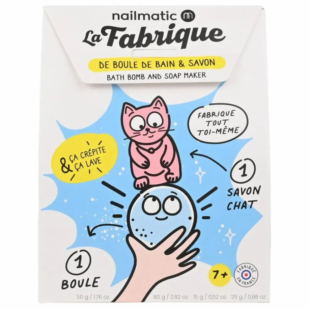 Coffret La Fabrique de savons et de bombes de bain - 1 savon et 1 bombe | Bleu