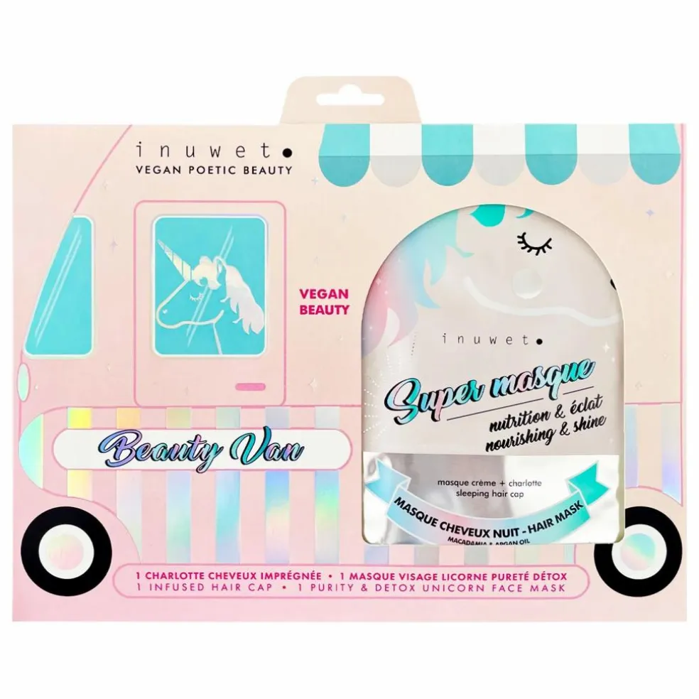 Coffret masques cheveux et visage Beauty Van licorne
