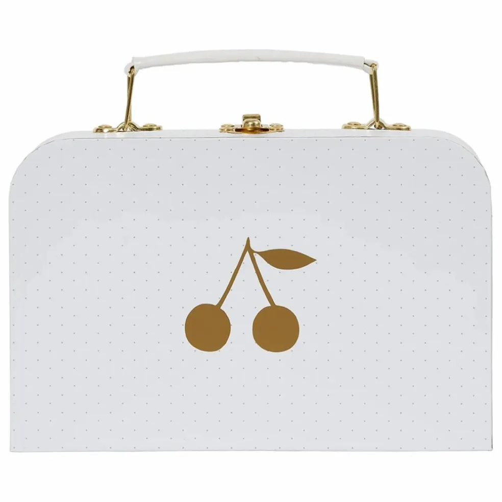 Coffret naissance valisette à pois doré