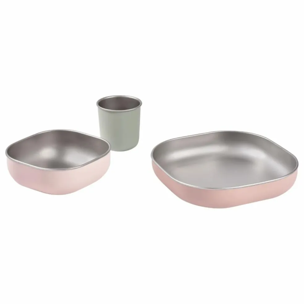 Coffret repas en inox | Rose pêche
