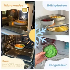 Coffret repas en inox | Rose pêche