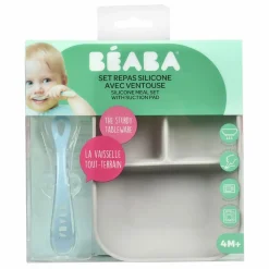 Coffret repas en silicone | Gris clair