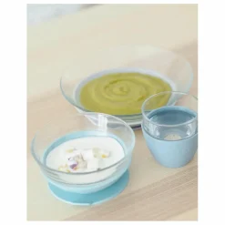 Coffret repas en verre - 3 pièces | Bleu
