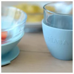 Coffret repas en verre - 3 pièces | Bleu