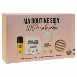 Coffret Routine Soin - Huile Sèche & Ecorecharge & Savon aux fleurs & Porte Savon