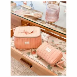 Coffret Vanity en velours All-in-one | Rose poudré