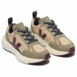 Collaboration Veja x Bonpoint - Baskets Lacets Elastiqués Canary Suede | Vert kaki