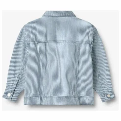 Collaboration Wheat x Pernille Teisbæk - Veste Denim Vive Rayures Coton Bio | Bleu ciel