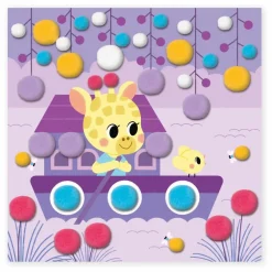 Collage Pompons - Janod x Hachette